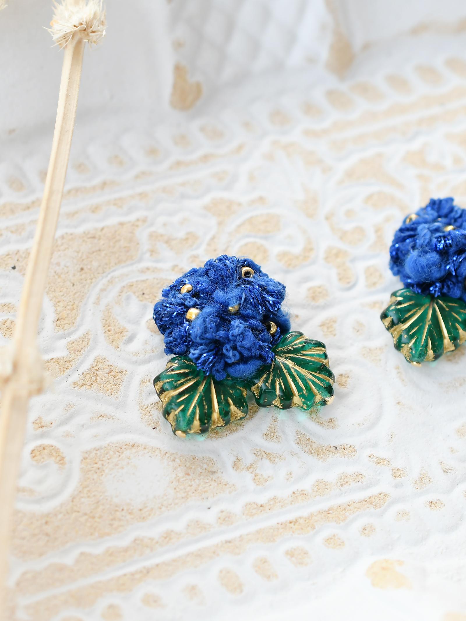 紫陽花ピアス・イヤリング/Blue | 2枚目
