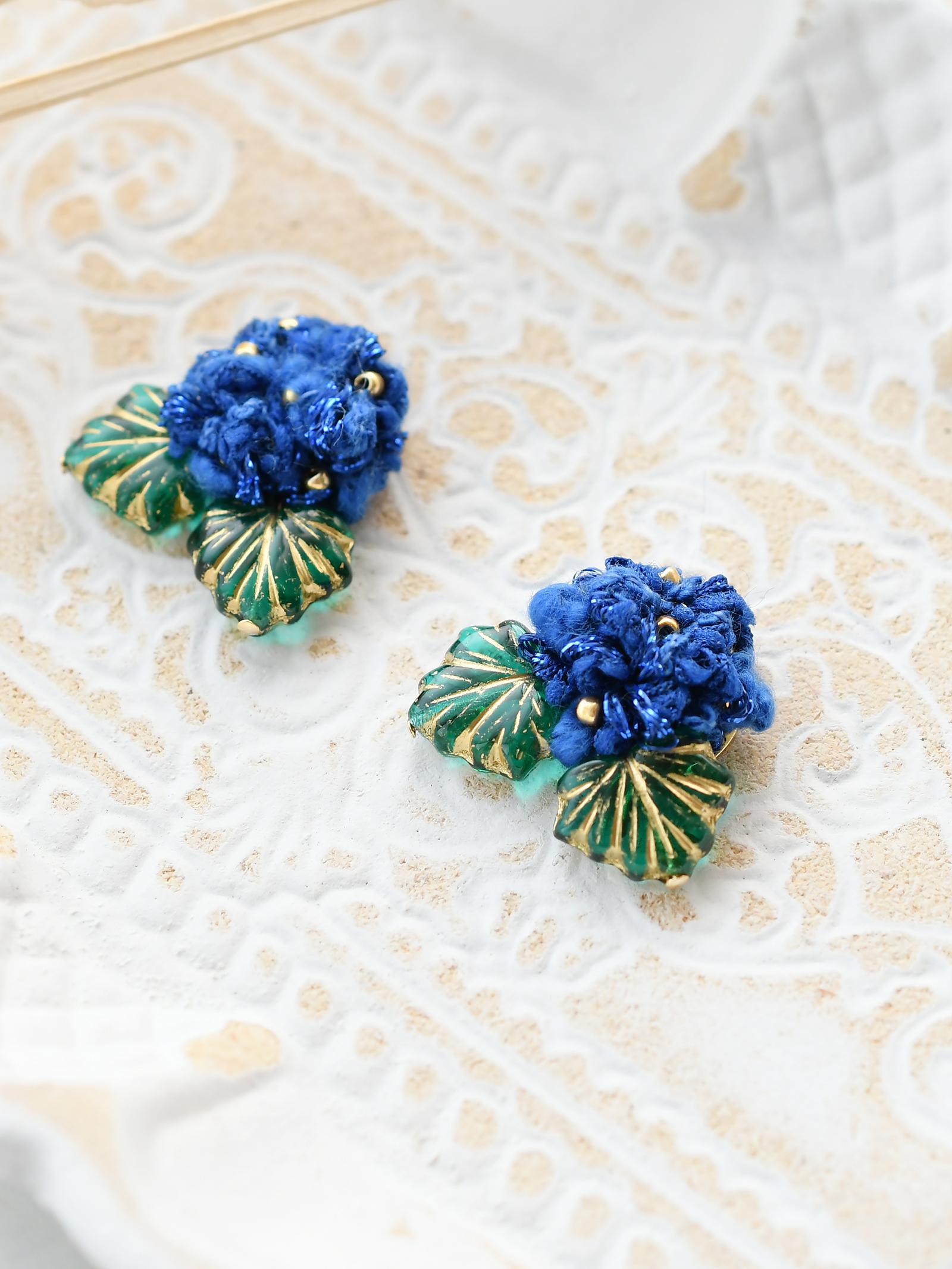 紫陽花ピアス・イヤリング/Blue | 3枚目