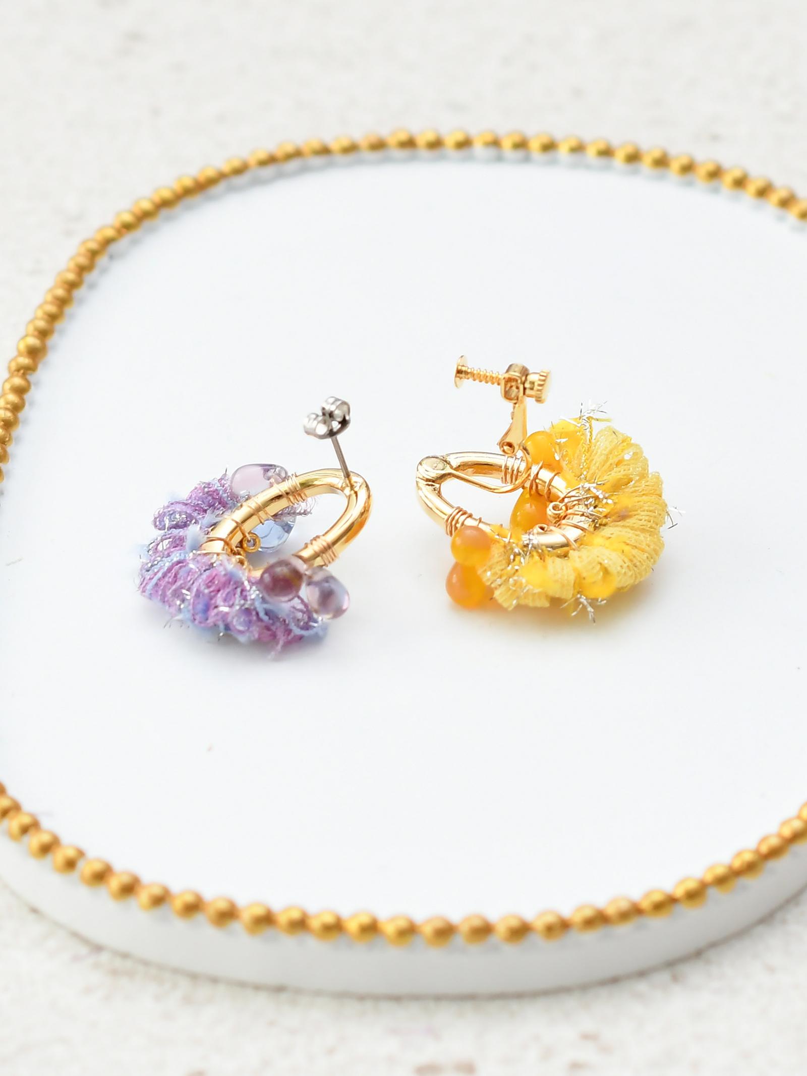 なつ　深紅フリンジの華やかなタッセルピアス/イヤリング | 5枚目