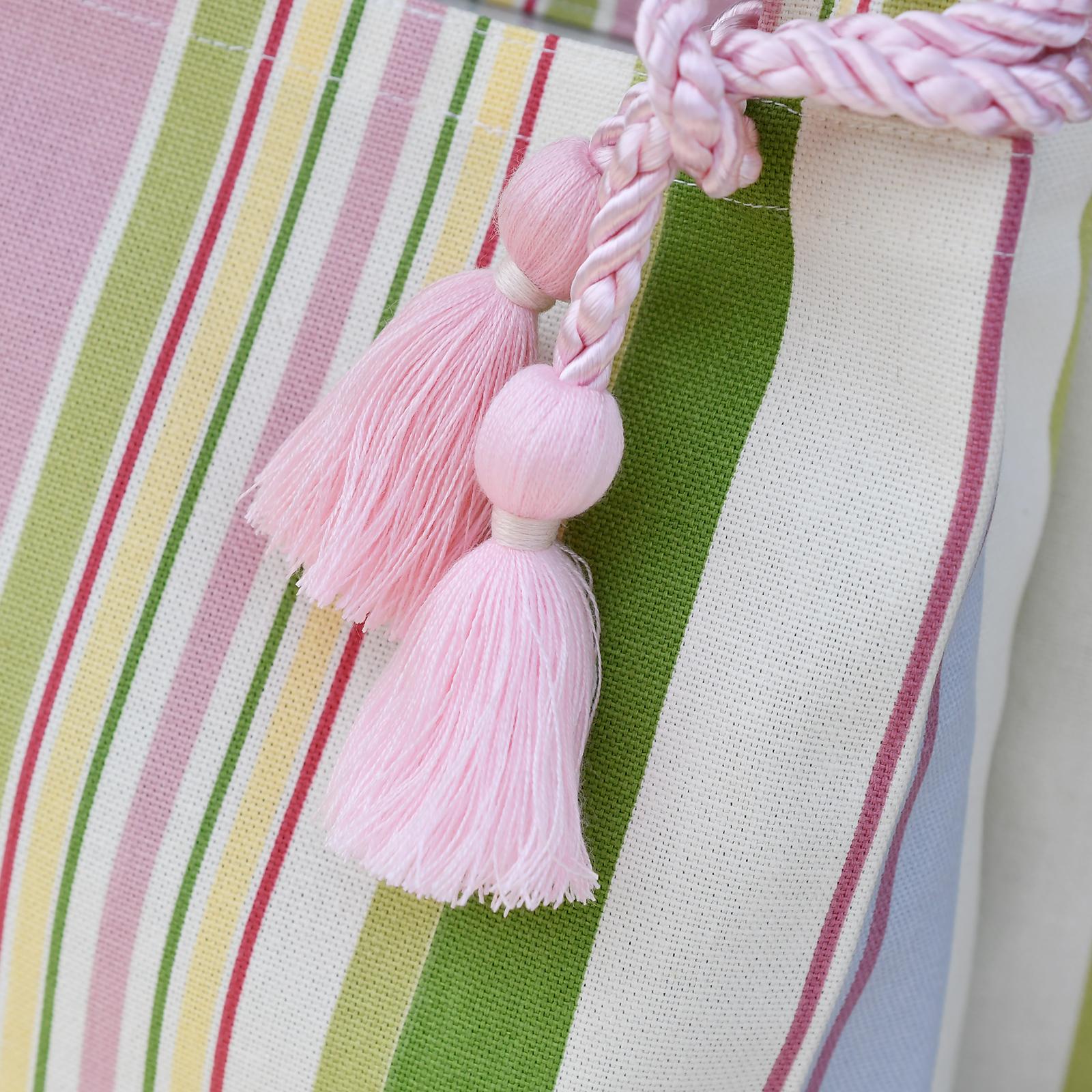 タッセルつきサブバッグ/Pinkボーダー | 2枚目