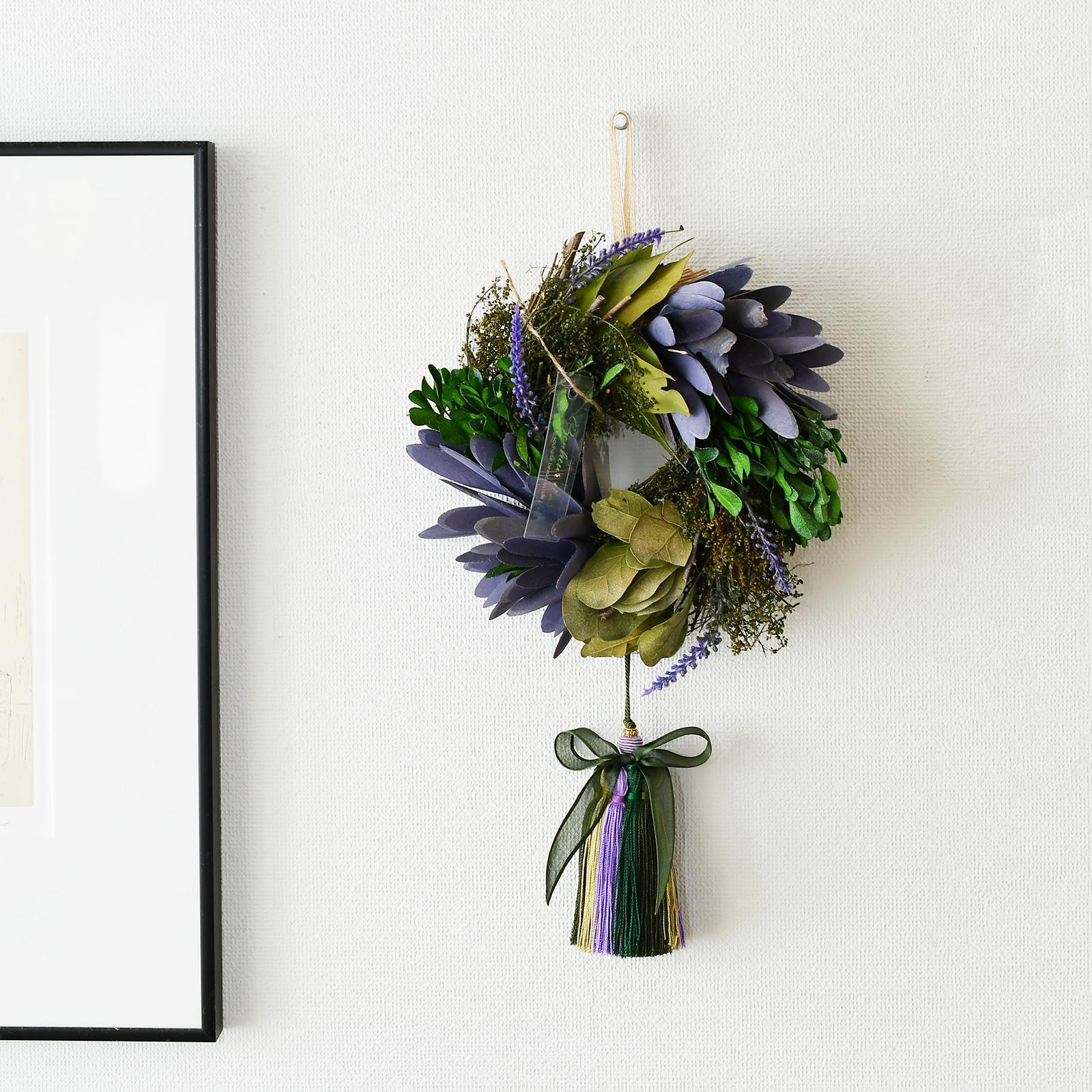 タッセルリース / グリーンパープル1枚目の画像