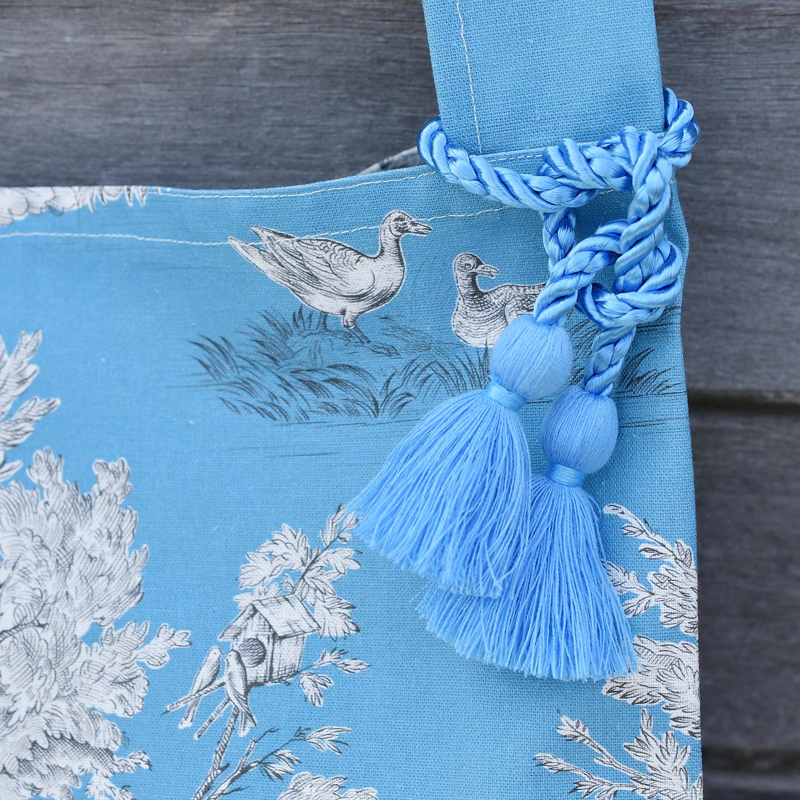 タッセルつきサブバッグ/Green or Blue | 2枚目