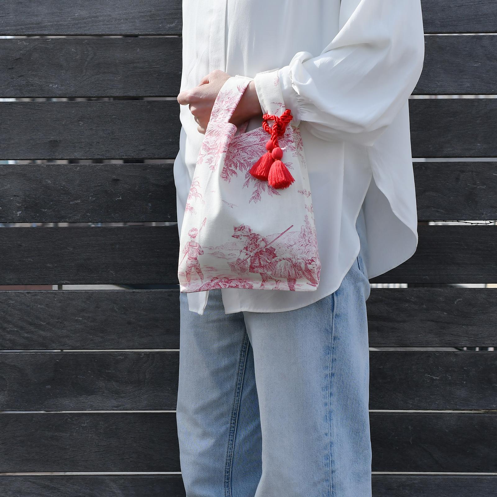 タッセルつきサブバッグ/Red | 6枚目