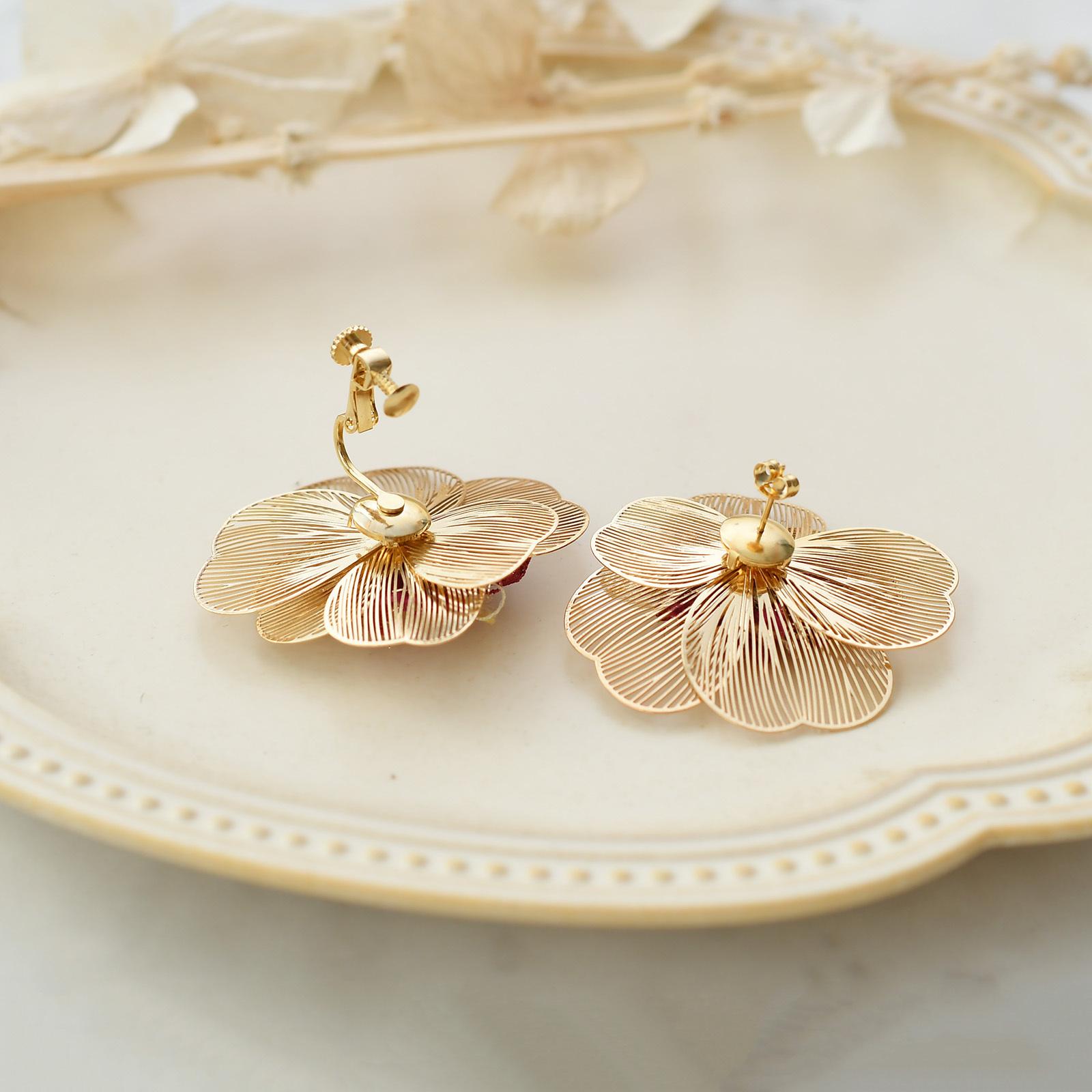 ドリームフラワータッセルイヤリング / エメラルドグリーン | 6枚目