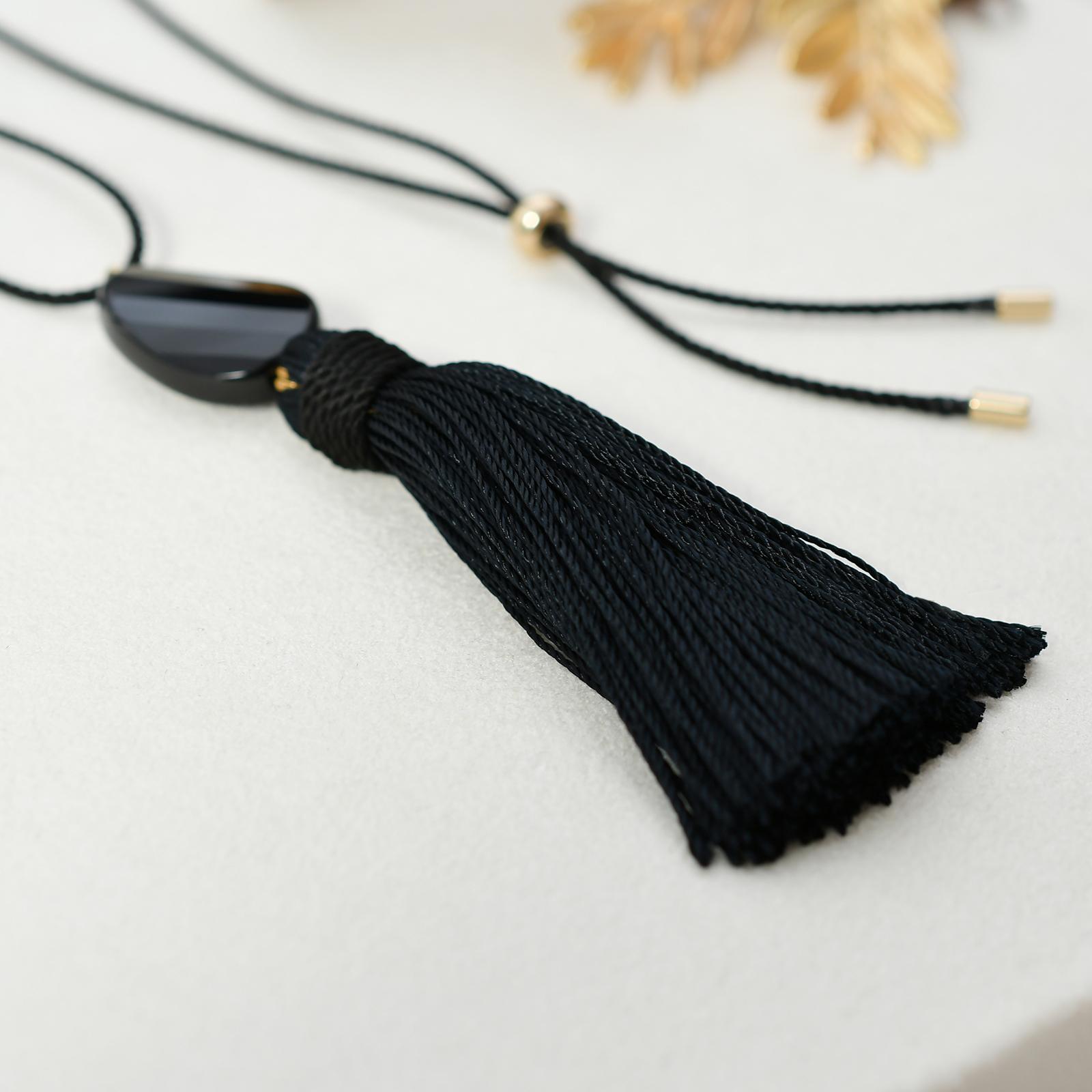 数量限定 オニキスタッセルネックレス | 2枚目