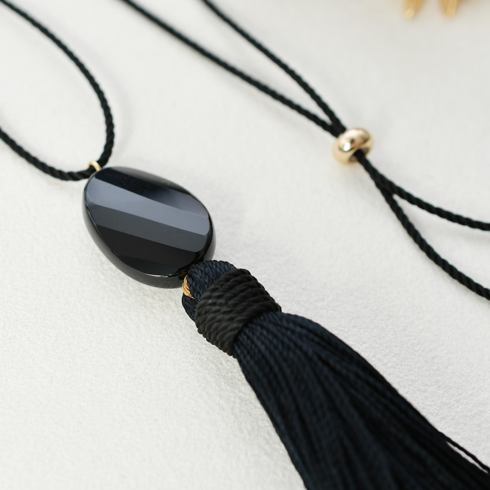 数量限定 オニキスタッセルネックレス | 3枚目