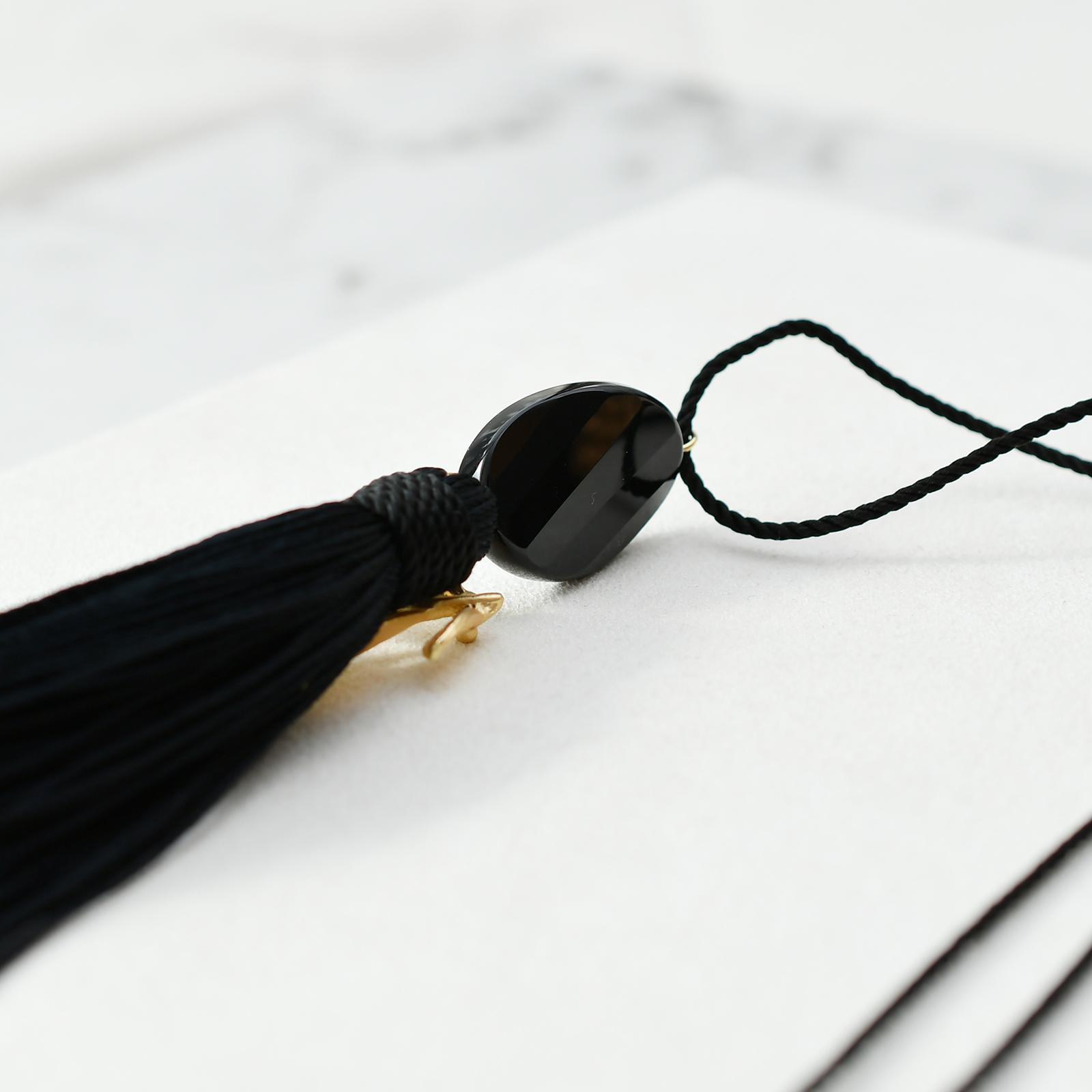 数量限定 オニキスタッセルネックレス | 4枚目