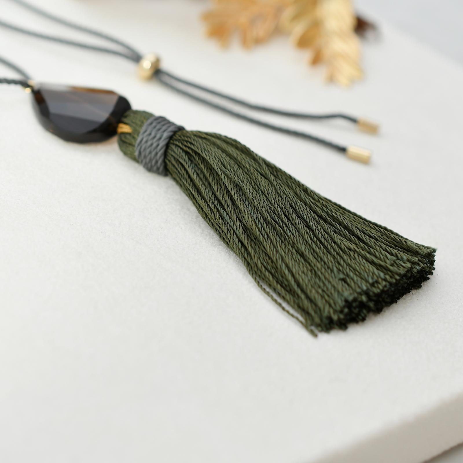 数量限定 スモーキークオーツタッセルネックレス | 2枚目